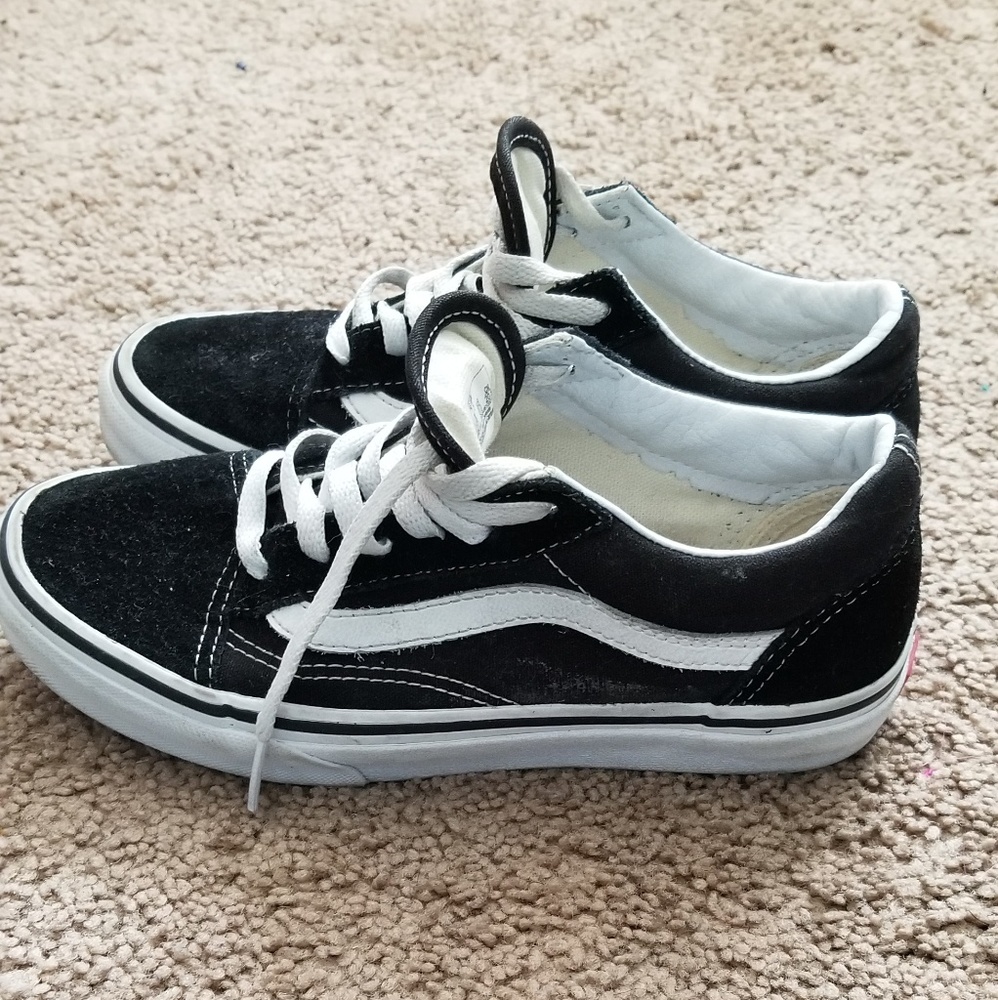 Vans Kids Old Skool (Black/trw) 2.5 Kids